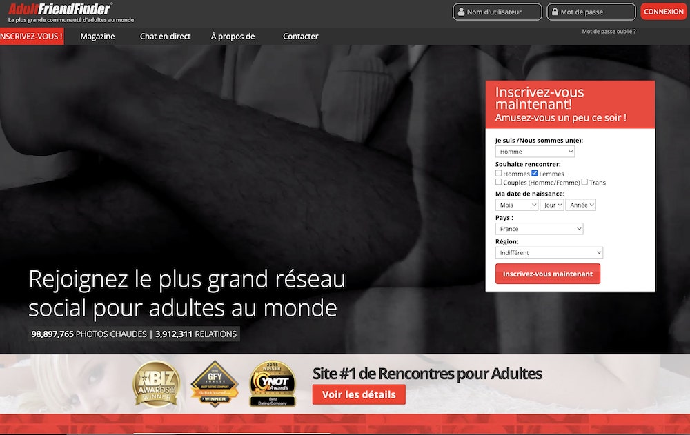 AdultFriendFinder : le site de rencontre adulte d'ampleur mondiale