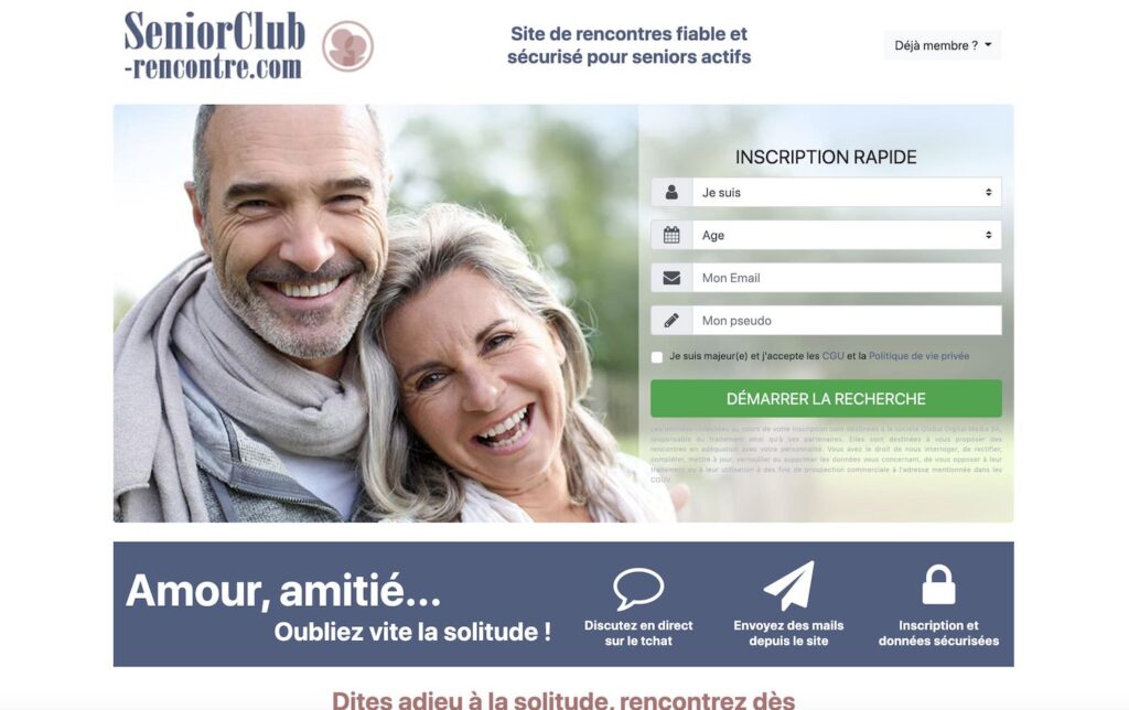 Seniorclub-Rencontre, le site de rencontre sénior