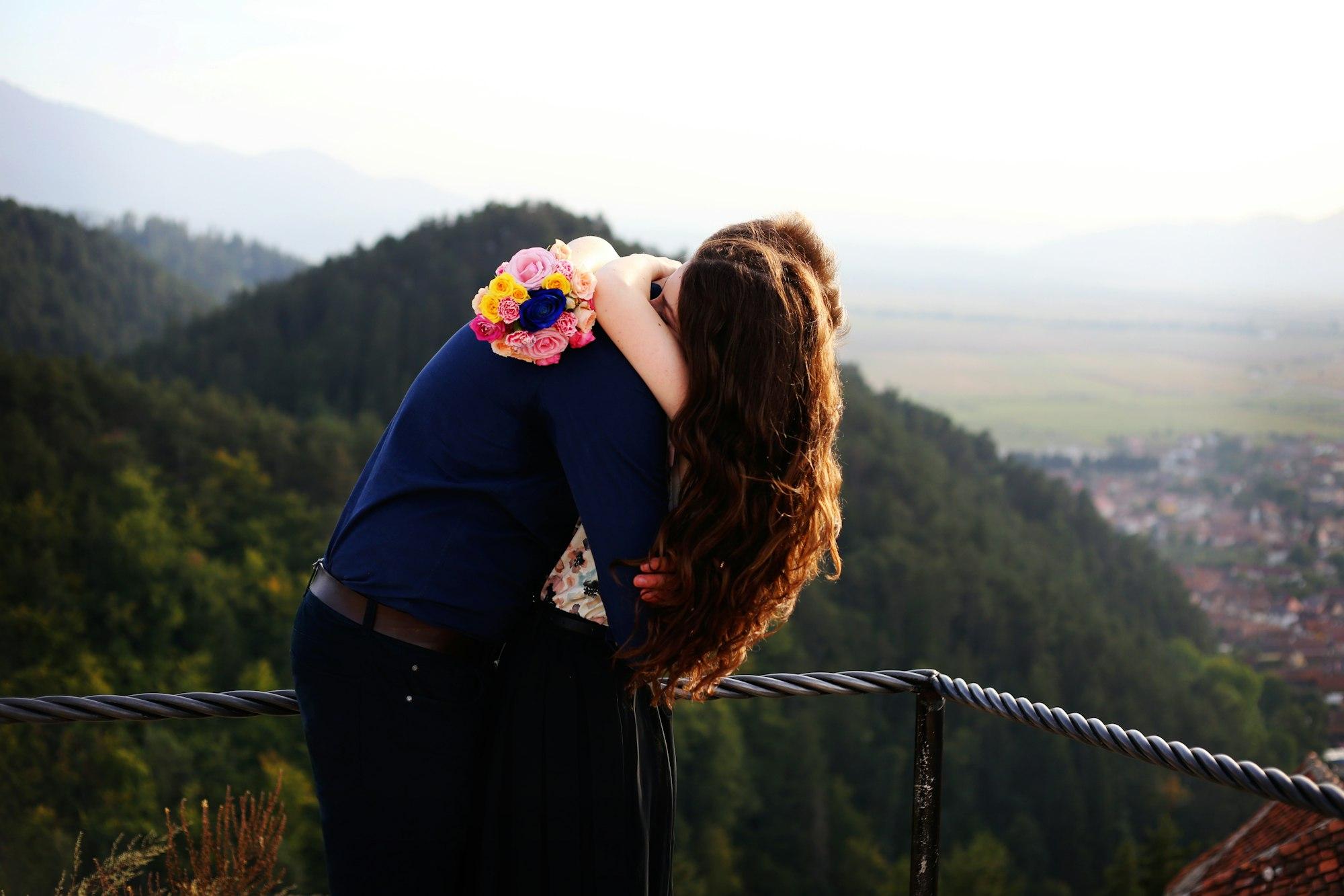 Couple hugging. Showing affection