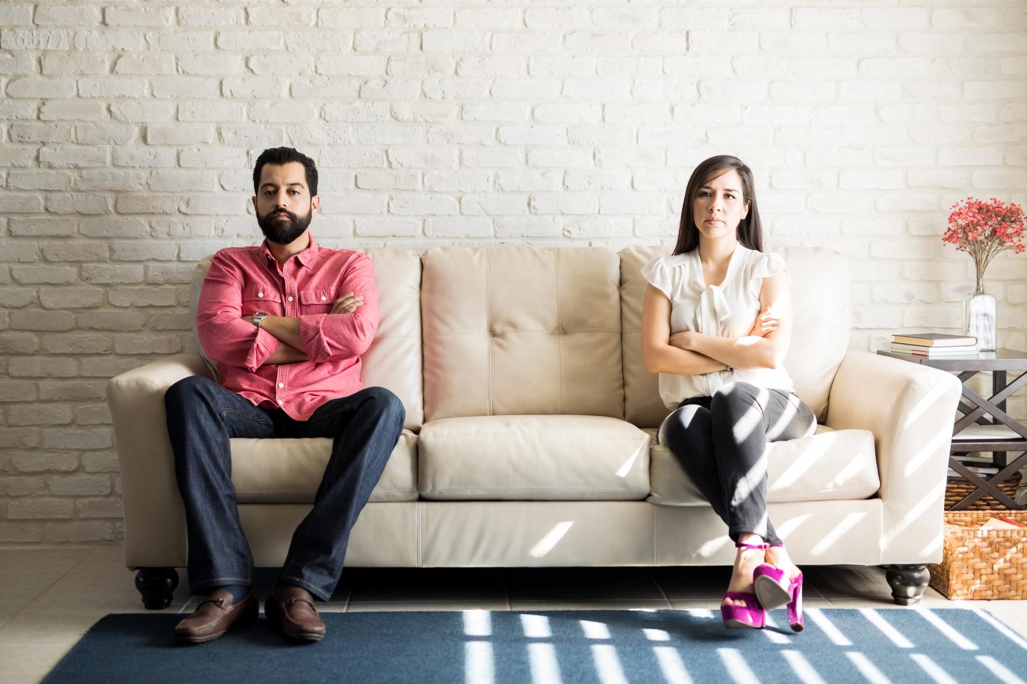 Couple not talking after a dispute
